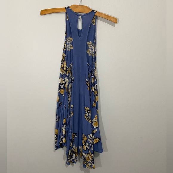 Free People Lace-Up Floral Racerback Swing Dress Women’s Small Boho Whimsical - Picture 6 of 16
